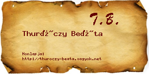Thuróczy Beáta névjegykártya